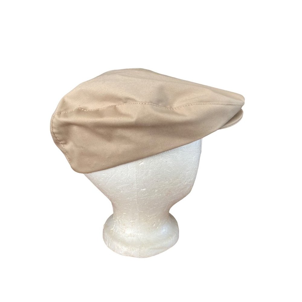 Vtg Hat Cap Newsboy Cabbie TAN CAMEL Lightweight Spring & Fall Made in USA Med.